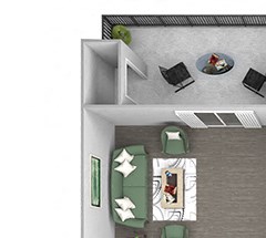 Hills of Valencia Apartments - B3 Townhouse - 2 bedrooms and 2 bath - 3D Hills of Valencia Apartments - B3 Townhouse - 2 bedrooms and 2 bath - 3D